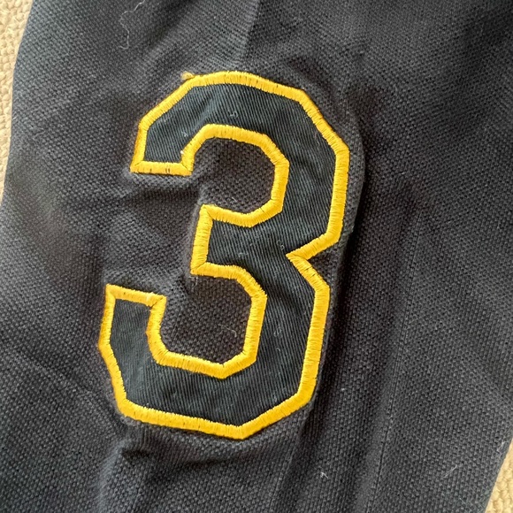 Black Ralph Lauren Polo shirt with gold large pint embroidered logo - Picture 2 of 4